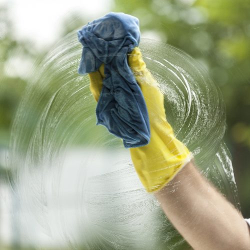 Window cleaning.